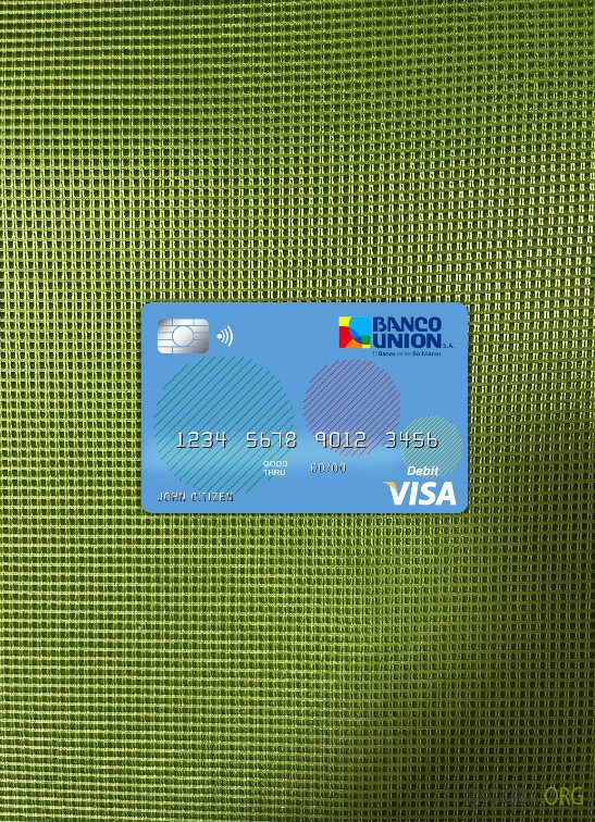 Bolivie Banco Union banque carte visa photolook , avant